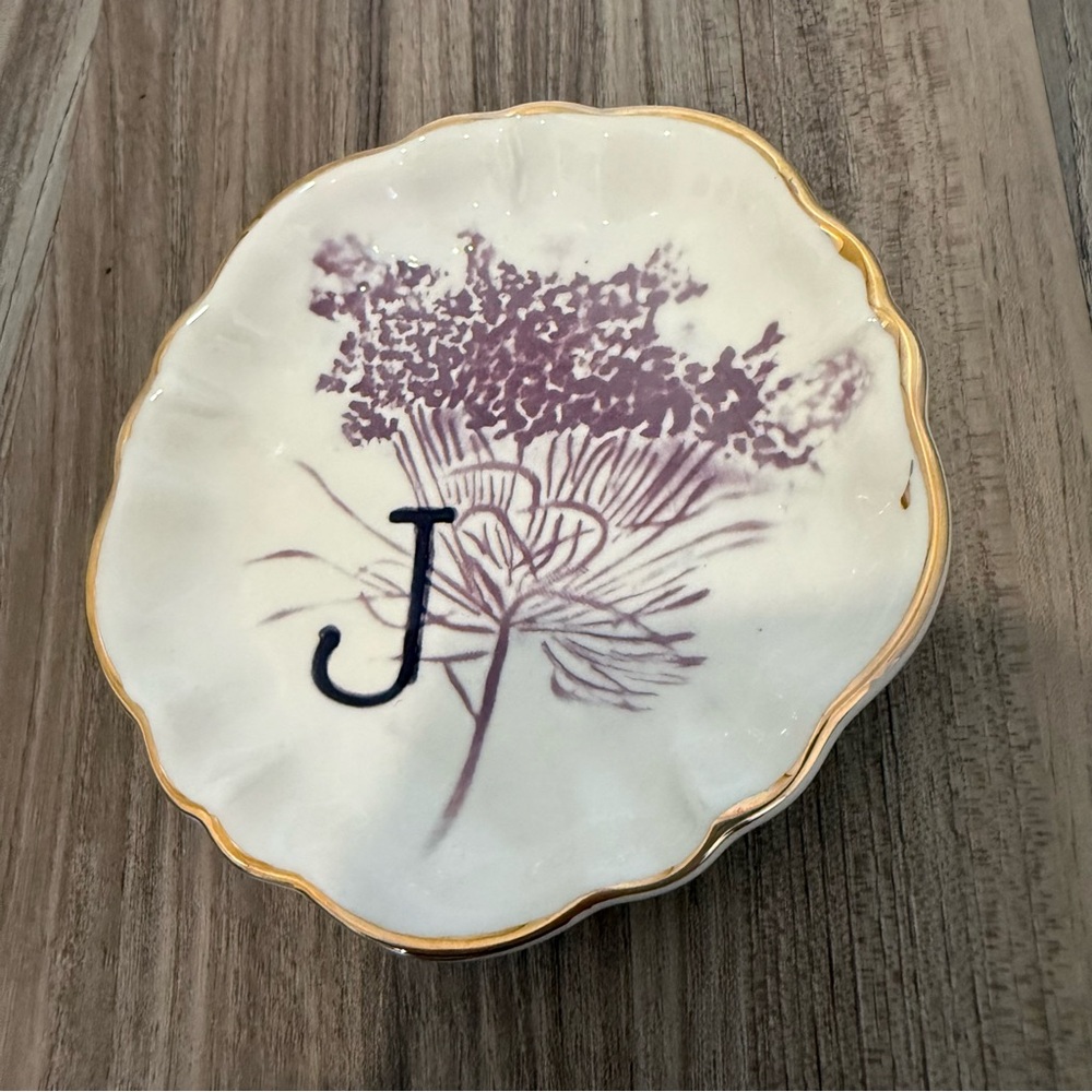 Anthropologie J Ceramic Tray